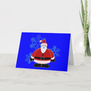 Santa Snow Flakes Design Holiday Card