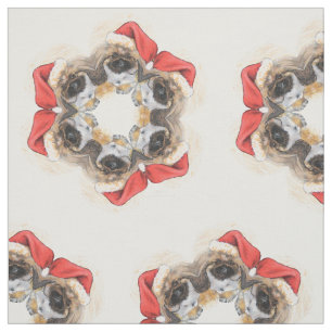 Santa Snowflake Fabric