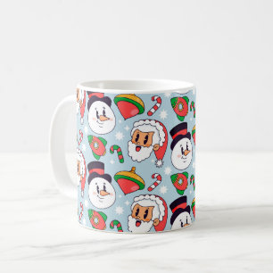 Santa & Snowman Christmas  Mug