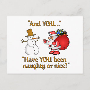 Santa & Snowman postcard - customise