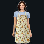 Santa, Snowman, Reindeer Christmas Apron<br><div class="desc">* Cute Christmas Gingerbread man, Snowman, Santa Claus and Reindeer (tangled in Christmas Lights) * * A fun apron to wear during the Holiday Season, all winter, or if you have a real apron addiction, wear it all year long! * Three sizes to choose from and several colour available for...</div>