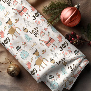 Santa, Snowman, Reindeer Pattern ID559 Fabric