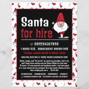 Santa & Snowman, Santa Claus Entertainer Advert Flyer