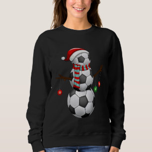 Santa Snowman Xmas Gifts Funny Player Soccer Chris Sweatshirt