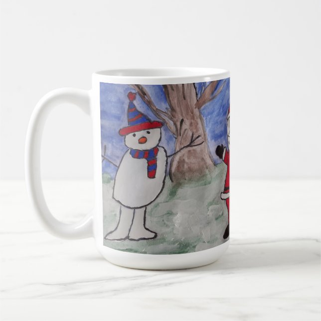 Santa & Snowmen Mug (Left)