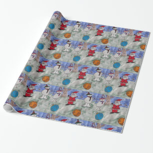 Santa & Snowmen Wrapping Paper