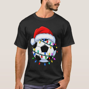 Santa Soccer Ball Christmas Soccer  T-Shirt