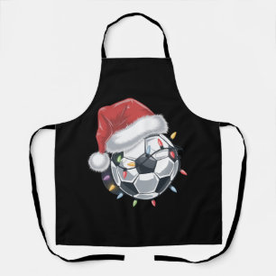 Santa Soccer Ball Sports Christmas Soccer Player  Apron