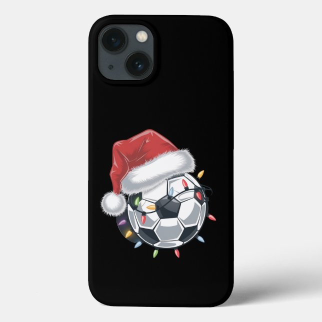 Santa Soccer Ball Sports Christmas Soccer Player  Case-Mate iPhone Case (Back)
