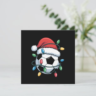 Santa Soccer Ball Sports Christmas Soccer Player Holiday Card