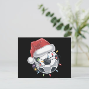 Santa Soccer Ball Sports Christmas Soccer Player  Postcard