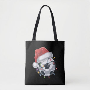 Santa Soccer Ball Sports Christmas Soccer Player  Tote Bag