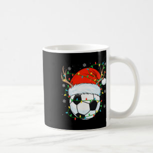 Santa Soccer Byll Xmas Lights Christmas Soccer Pla Coffee Mug