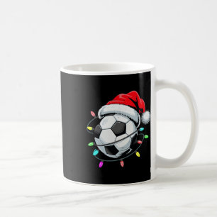 Santa Soccer Ll Christmas Lights Kids Boys Women M Coffee Mug