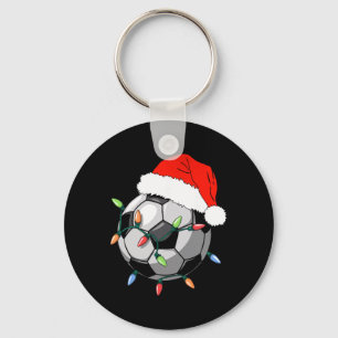 Santa Soccer Ll Shirt Men Youth Boys Christmas Paj Key Ring