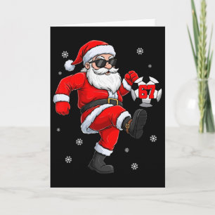 Santa Soccer Ll Sports Christmas Soccer Player Men Card