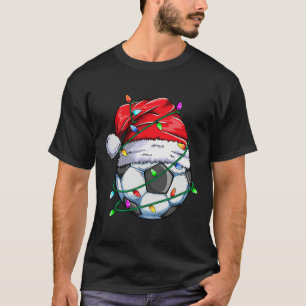 Santa Soccer Ll Sports Design- Christmas Soccer Pl T-Shirt