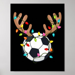 Santa Soccer Ll Sports Design Christmas Soccer Pla Poster