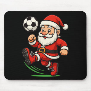Santa Soccer Player Christmas Xmas Boys Men Kids T Mouse Pad