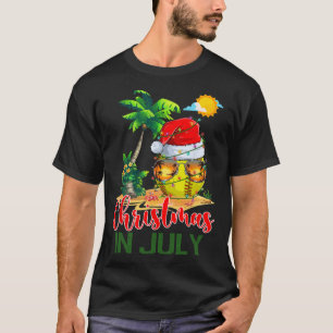 Santa Softll Ll Sungles Xmas Lights Christmas In J T-Shirt