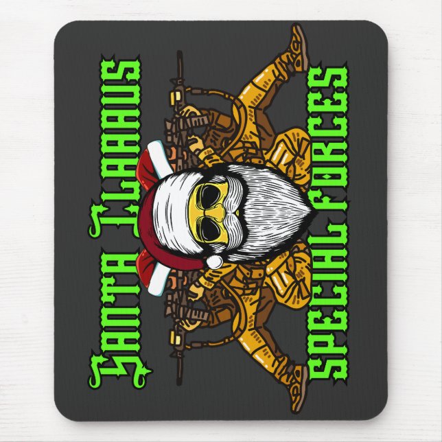 Santa, special forces, army mouse pad (Front)