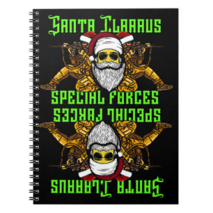 Santa, special forces, army notebook