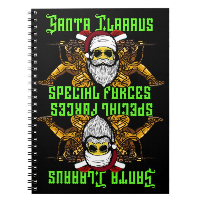 Santa, special forces, army notebook (Front)