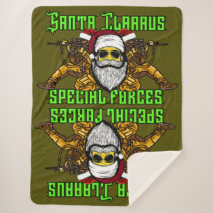 Santa, special forces, army sherpa blanket
