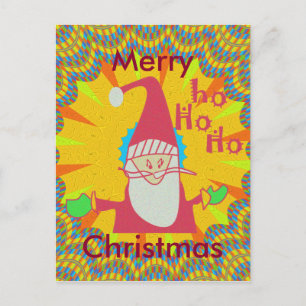 Santa Special Hohoho! Hakuna Matata oil painting Holiday Postcard