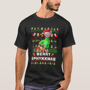 Santa Sphynxmas Sphynx Cat Lover Ugly Sweater Chri