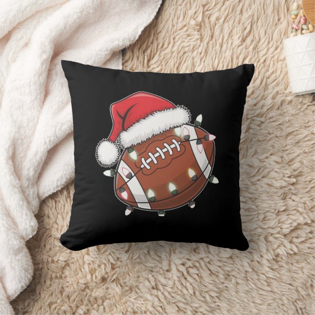 Santa Sports Christmas American Football Lover Cushion (Blanket)