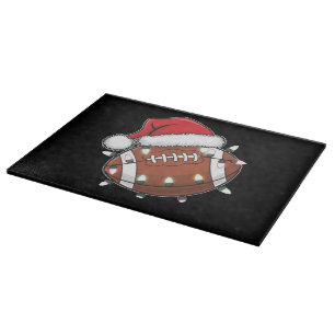 Santa Sports Christmas American Football Lover Cutting Board