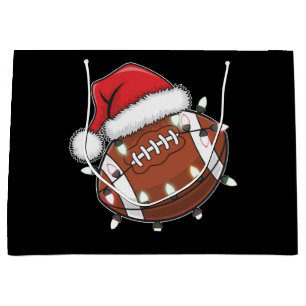 Santa Sports Christmas American Football Lover Large Gift Bag