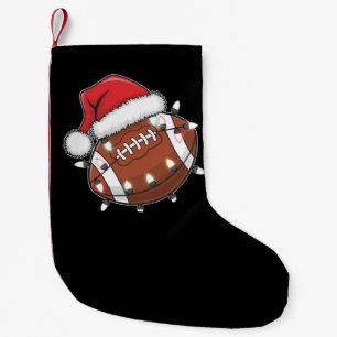 Santa Sports Christmas American Football Lover Small Christmas Stocking