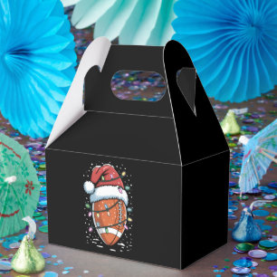 Santa Sports Christmas American Football Player  Favour Box