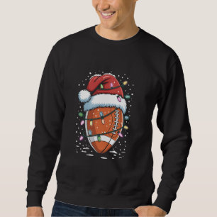 Santa Sports Christmas American Football Player  Sweatshirt