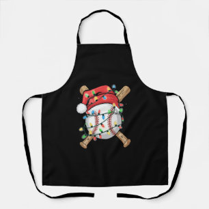 Santa Sports Christmas Baseball Player Apron