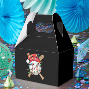 Santa Sports Christmas Baseball Player  Favour Box