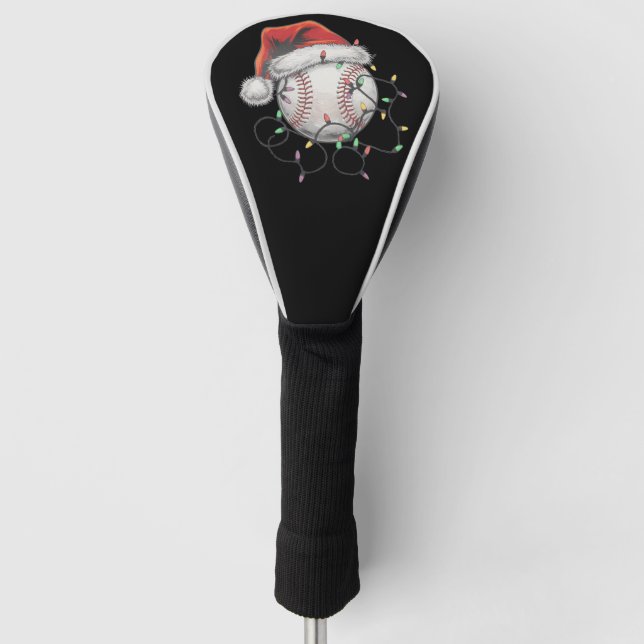 Santa Sports Christmas Baseball Player Golf Head Cover (Front)