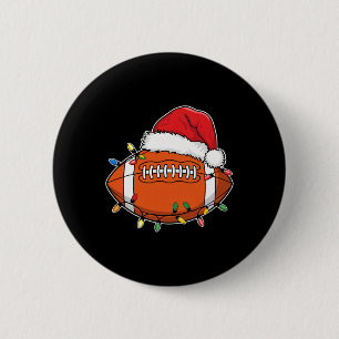 Santa Sports Design For Men Boys Christmas Footbal 6 Cm Round Badge