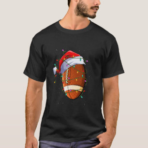 Santa Sports Design For Men Boys Christmas Footbal T-Shirt
