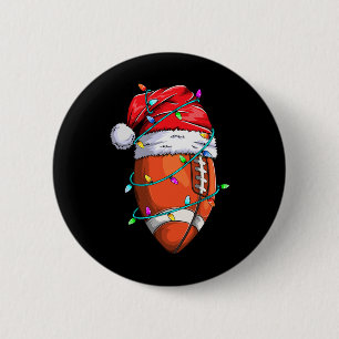 Santa Sports Design For Men Boys Christmas Footll 6 Cm Round Badge