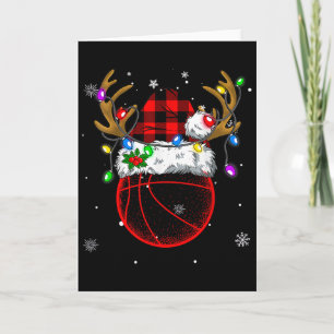 Santa Sports Reindeer Men Boys Christmas Sketll Pa Card