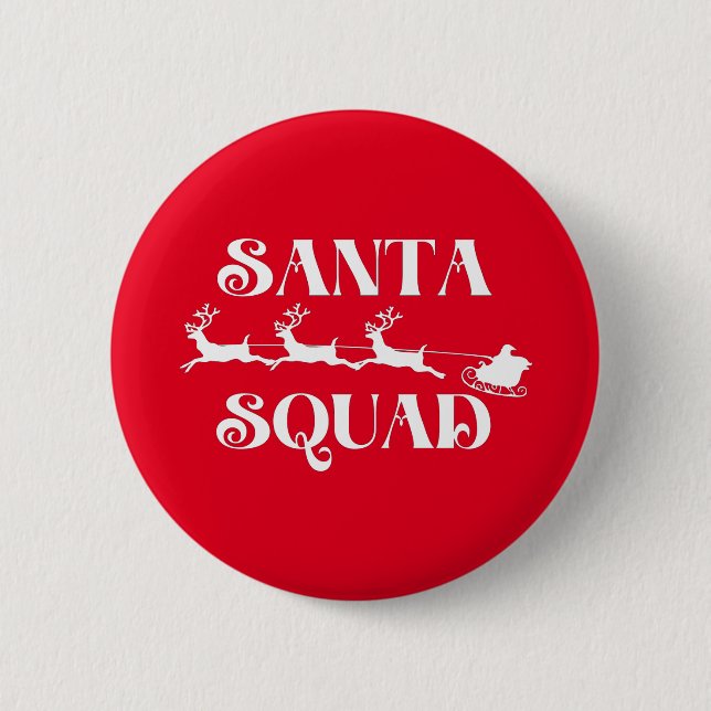 Santa Squad Christmas 6 Cm Round Badge (Front)