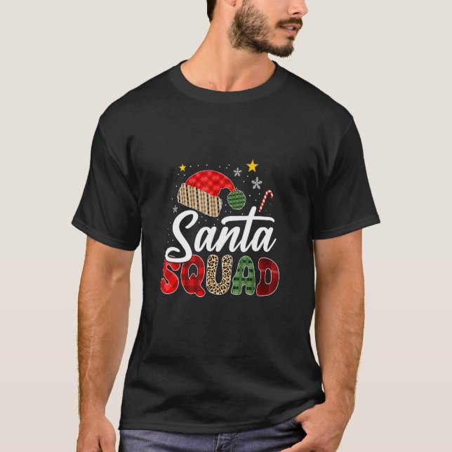 Santa Squad Family Group Matching Christmas Pajama T-Shirt (Front)