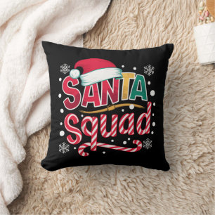 Santa Squad Xmas Squad Family Matching Santa Crew Cushion