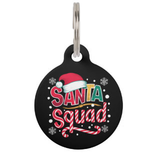 Santa Squad Xmas Squad Family Matching Santa Crew Pet Tag