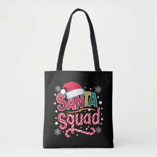 Santa Squad Xmas Squad Family Matching Santa Crew Tote Bag