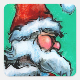 Santa Square Sticker