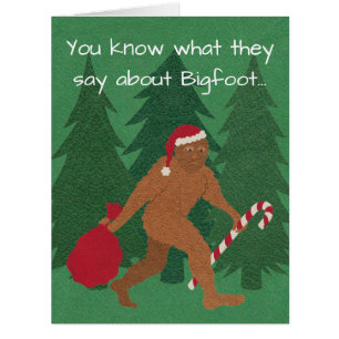 Santa Squatch Christmas Joke Funny Geek Humour